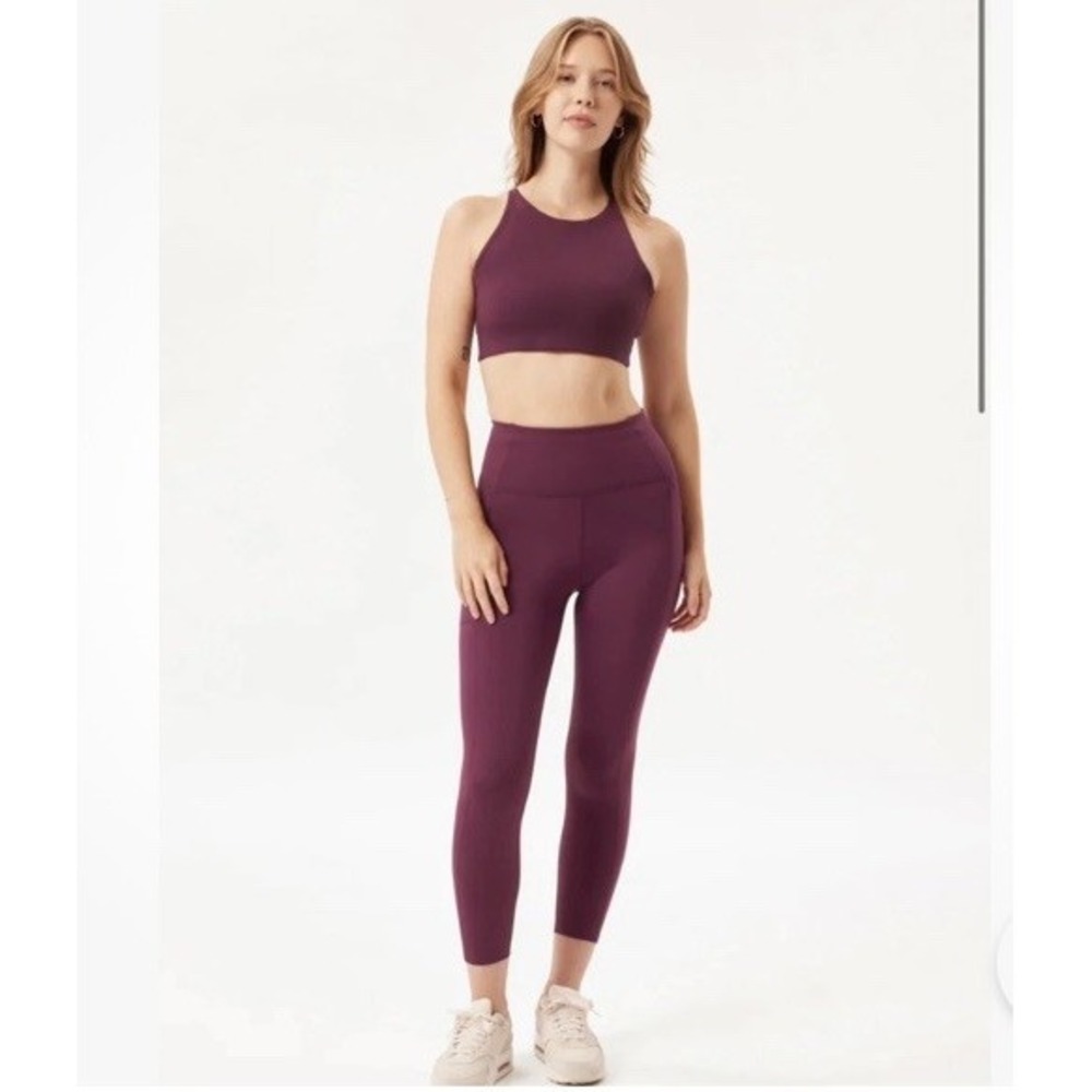 Revolve‎ x Girlfriend Collective Sz S Plum High Rise Pocket Leggings Compressive